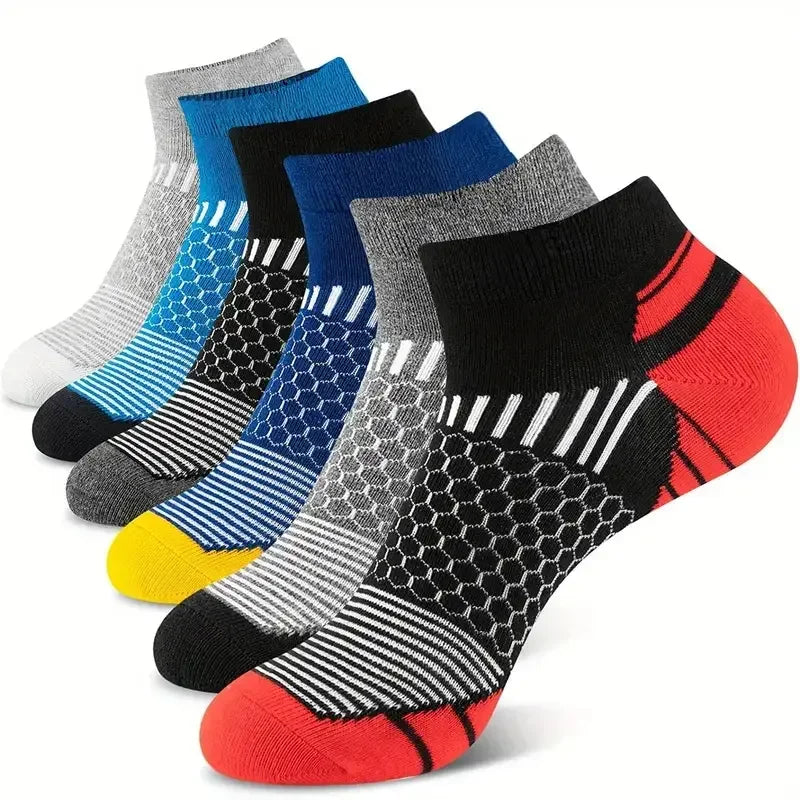 Herren Kurze Sportsocken Feuchtigkeitsableitend Atmungsaktiv Ganzjährig 6er Pack