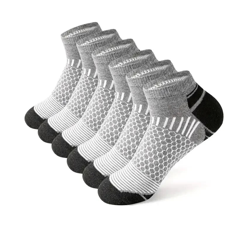 Herren Kurze Sportsocken Feuchtigkeitsableitend Atmungsaktiv Ganzjährig 6er Pack