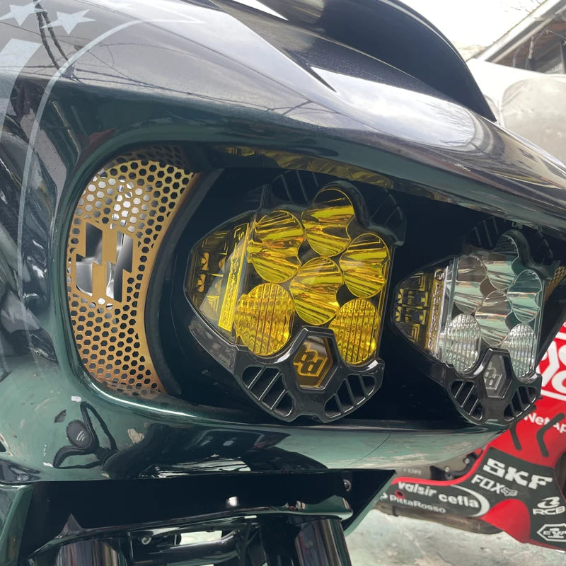 Verkleidungs-Mesh-Grill für Harley Road Glide – Edelstahl Steinschutz