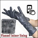 Damen Lederhandschuhe Echtes Schafleder Warmes Flanellfutter Wintertauglich