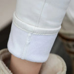 Damen Samt-Leggings Warm Gefüttert Winter – Denim-Optik Winterhose