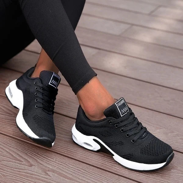 Damen Laufschuhe Mesh Atmungsaktiv Air Kissen Leicht Sportschuhe