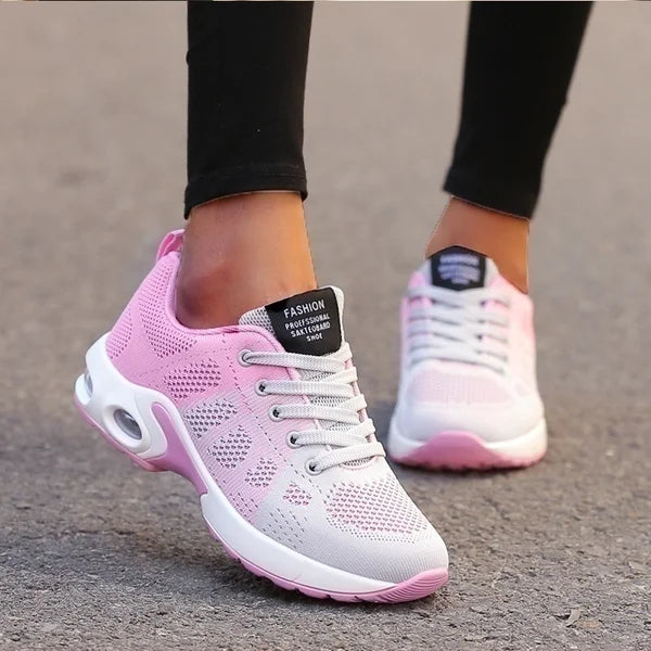 Damen Laufschuhe Mesh Atmungsaktiv Air Kissen Leicht Sportschuhe