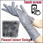 Damen Lederhandschuhe Echtes Schafleder Warmes Flanellfutter Wintertauglich