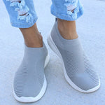 Damen Slip-On Sneaker Weiss Bequem Leicht Sommer Turnschuhe