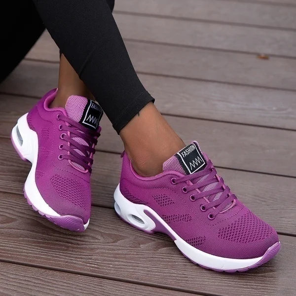Damen Laufschuhe Mesh Atmungsaktiv Air Kissen Leicht Sportschuhe