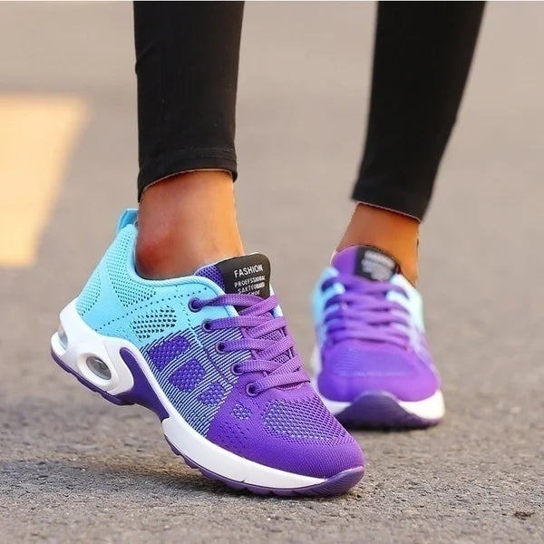 Damen Laufschuhe Mesh Atmungsaktiv Air Kissen Leicht Sportschuhe