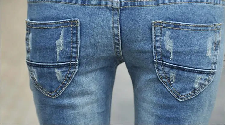 Plus Size Damen Jeans Baumwolle Stretch Dünn Bleistift Stil Modisch