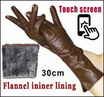 Damen Lederhandschuhe Echtes Schafleder Warmes Flanellfutter Wintertauglich