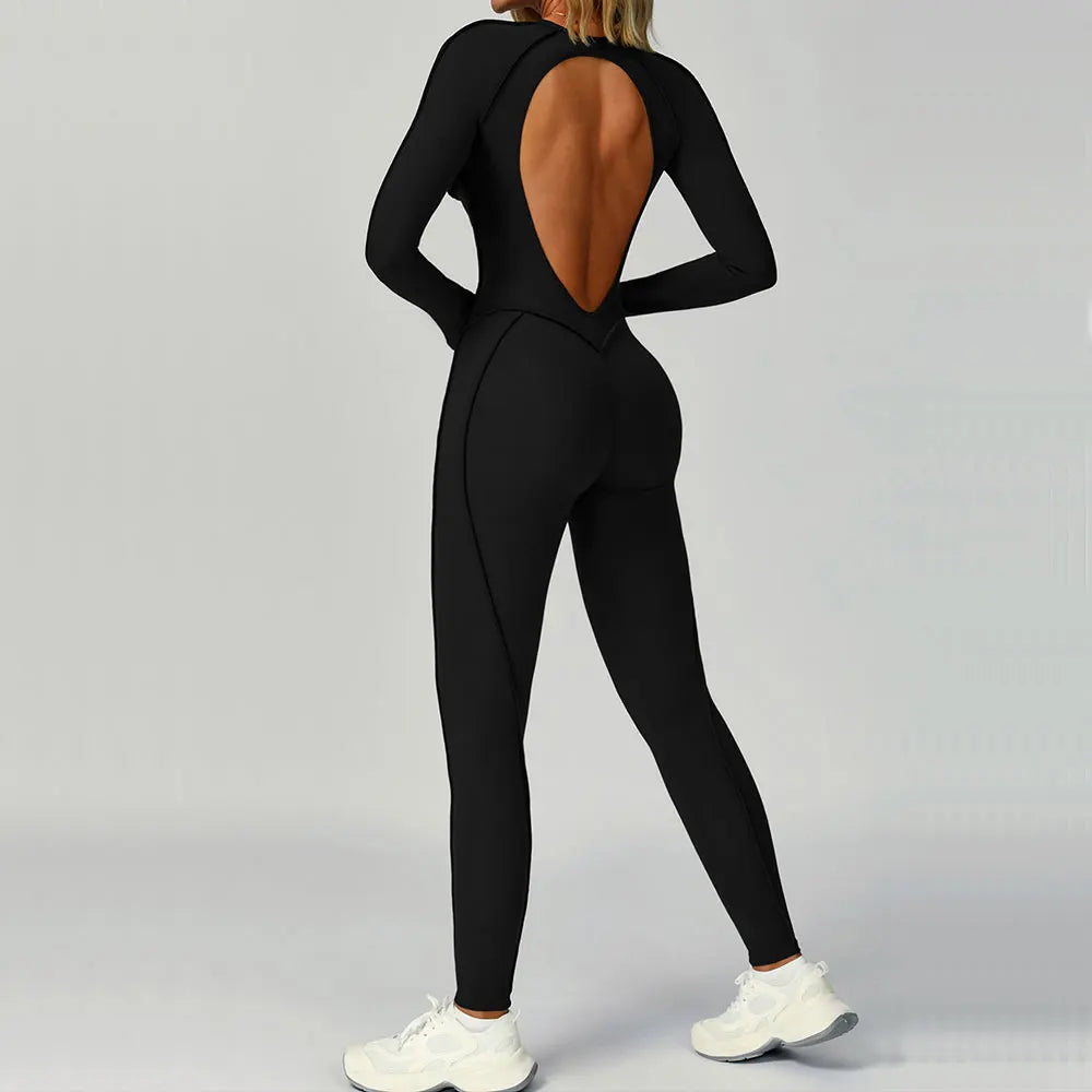 Damen Yoga Trainingsanzug Einteiler Nylon Spandex Elastisch Bequem Atmungsaktiv