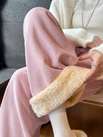 Damen Cordhose Weites Bein Warm Bequem Atmungsaktiv Herbst Winter