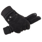 Handschuhe Herren Winter Radfahren Winddicht Warme Leder Touchscreen