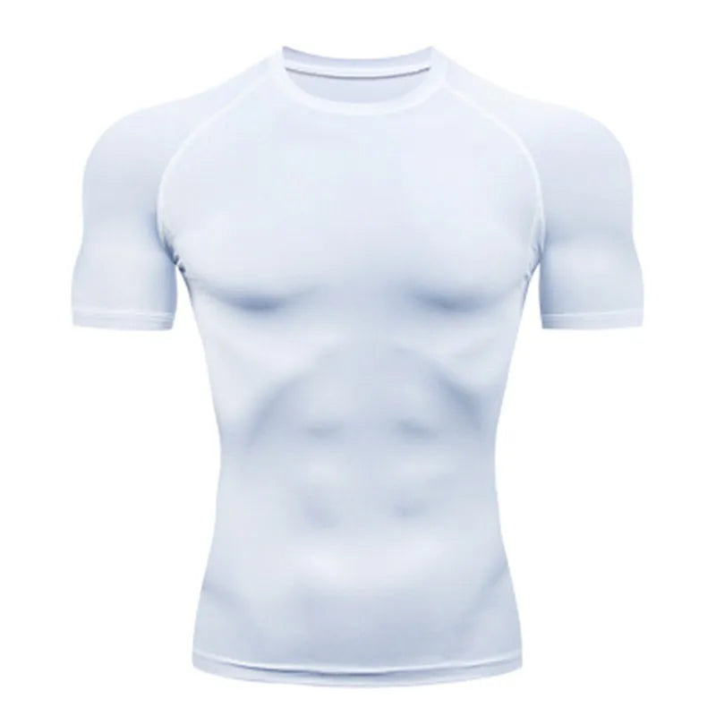 Herren Kompressions T Shirt Atmungsaktiv Schnelltrocknend Feuchtigkeitstransport