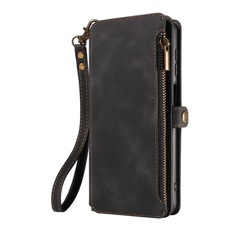 Brieftaschenhülle Galaxy Damen Magnetverschluss Staubdicht Kartenfach