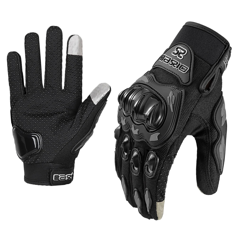 Sommer Vollfinger Motorrad Handschuhe Unisex Atmungsaktiv Touchscreen Rutschfest