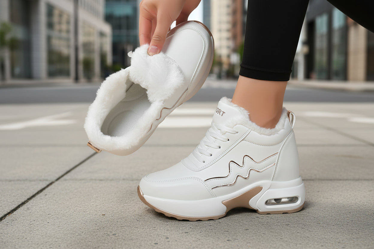 Damen Winter Sneaker – Warme Baumwollfütterung & Rutschfeste EVA-Sohle