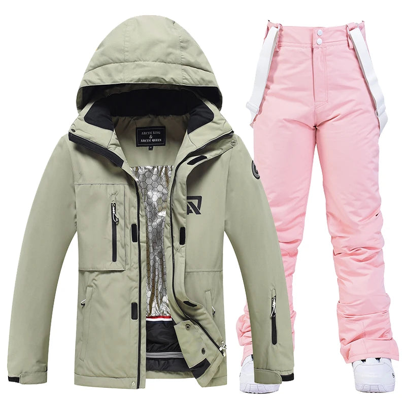 Damen Skianzug Wasserdicht Winddicht Winter