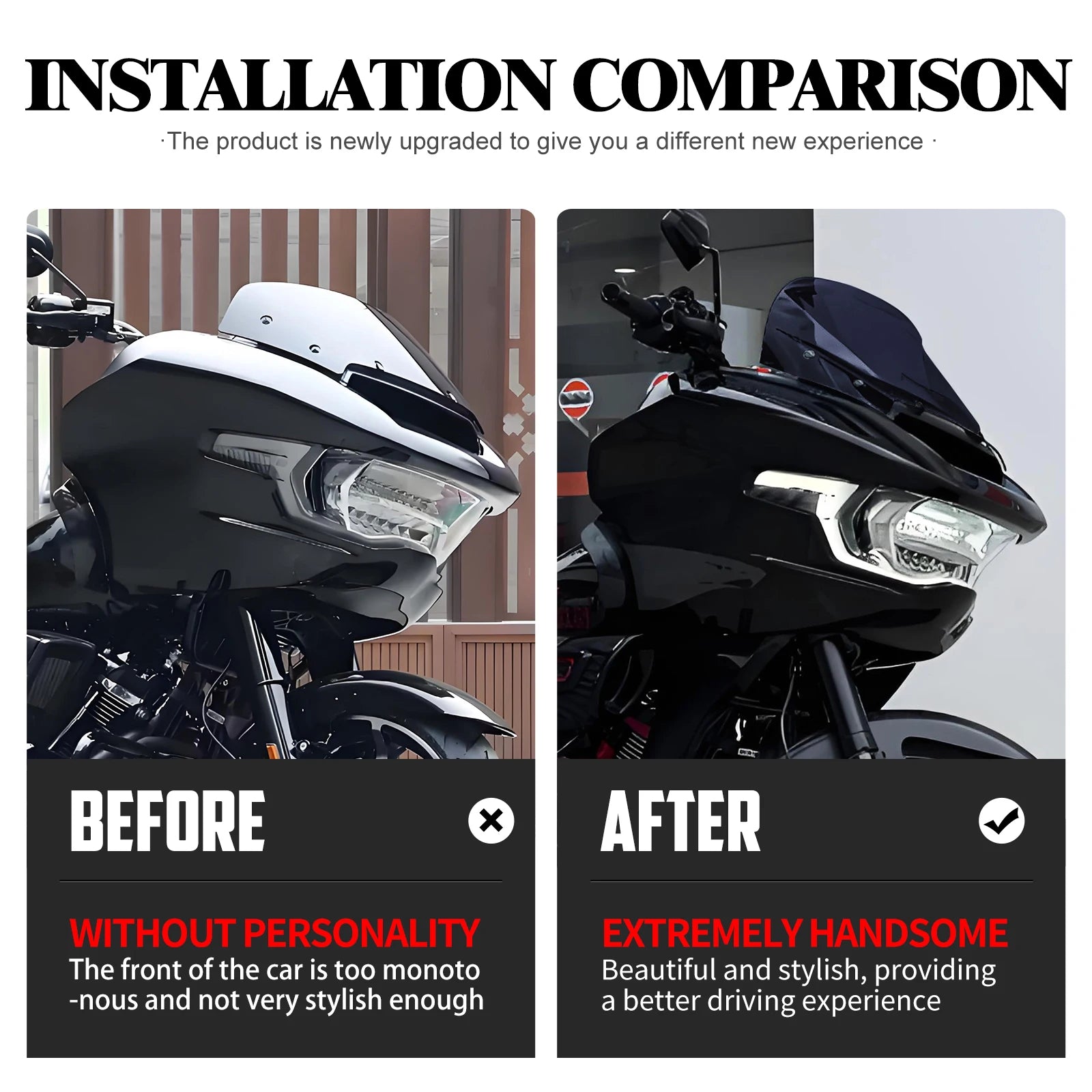 Windschutzscheibe 10 Zoll für Harley Touring CVO Road Glide – ABS