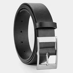 Herren Gürtel Aus PU Leder Mit Metall Pin Schnalle Bequem 3 Zentimeter Breite