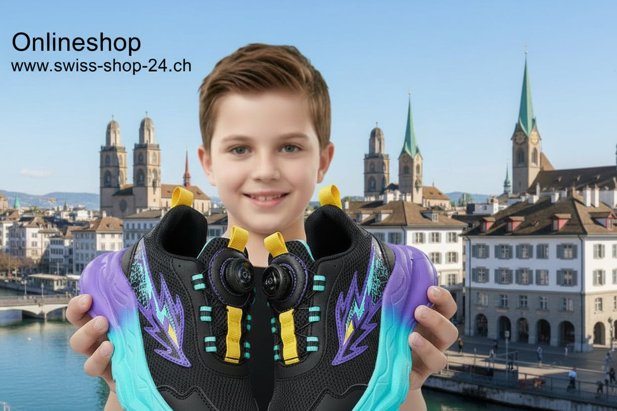 Turnschuhe Für Jungen Sport Atmungsaktives Obermaterial Muster Grösse 28 Bis 39