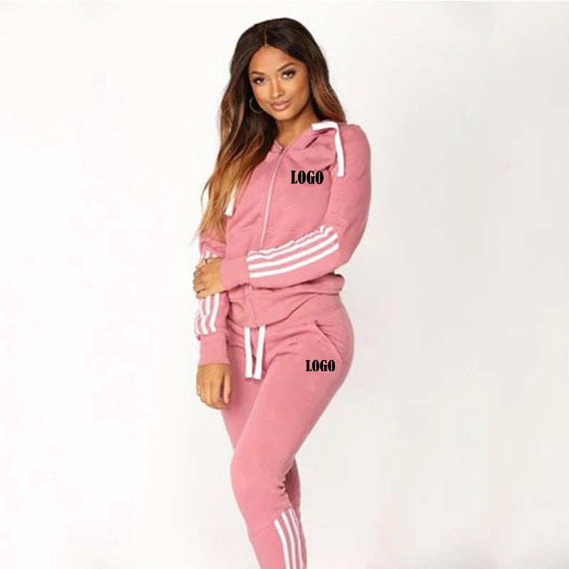Damen Trainingsanzug Set Mit Kapuze Hoodie Jogginghose Sportbekleidung