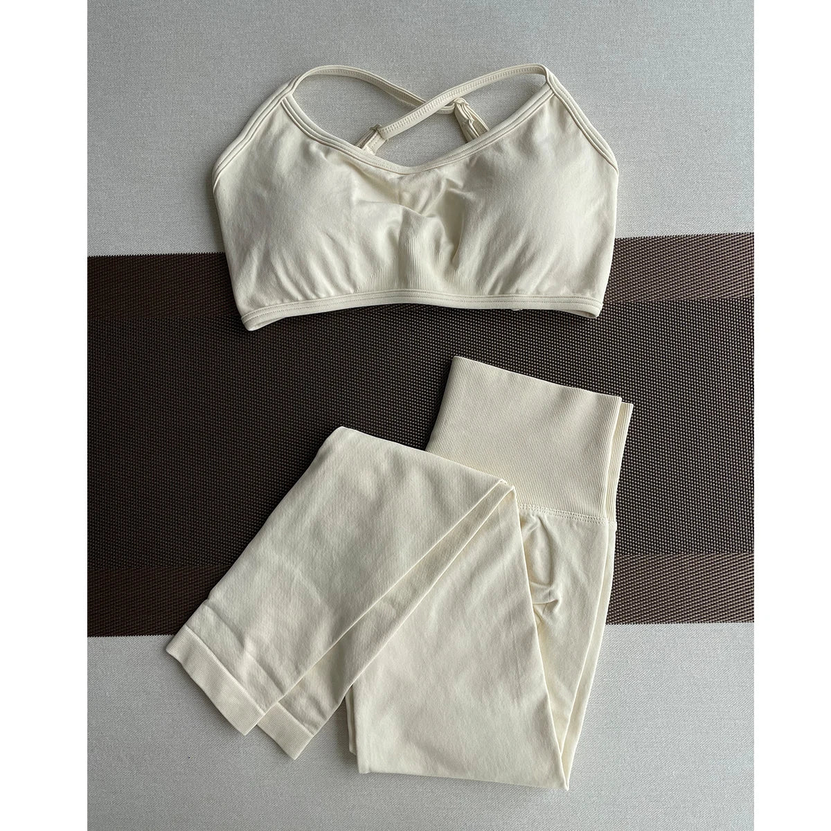 Damen Yoga Leggings Hoher Bund Nahtlos Atmungsaktiv Po Lift Gym Hose