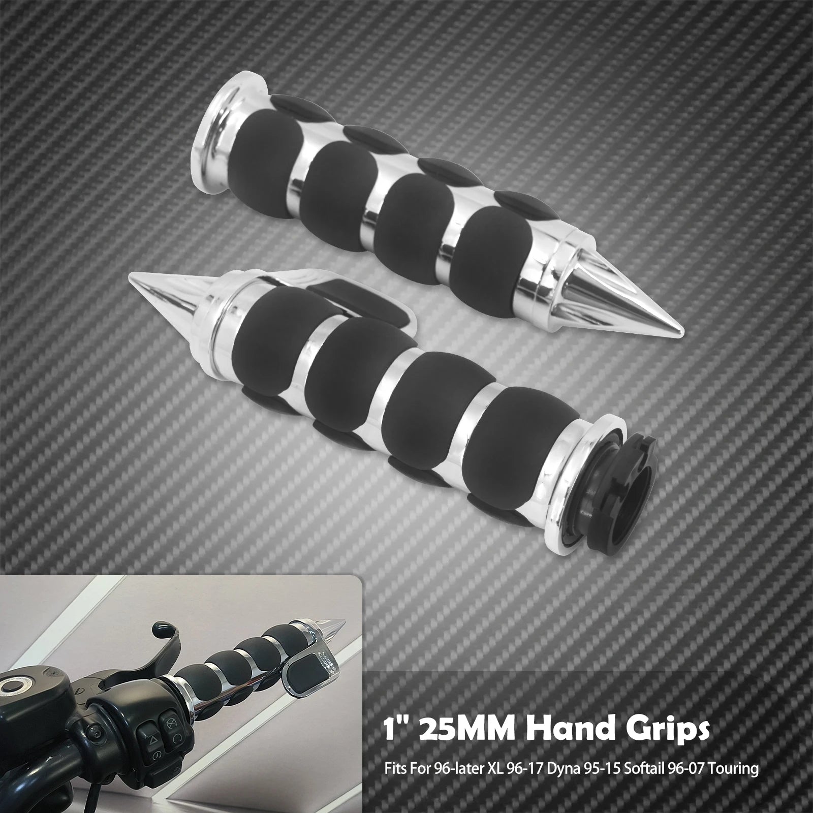 Motorrad Lenkergriffe 25mm Für Harley Cruiser Fahrer Billet Aluminium