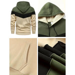 Herren Trainingsanzug Set Dreifarbig Kapuzenpullover Jogginghose Komfort