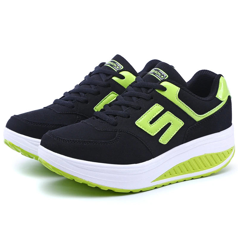 Damen Sneaker Leder Rot Atmungsaktiv Bequem Sportschuhe Modisch