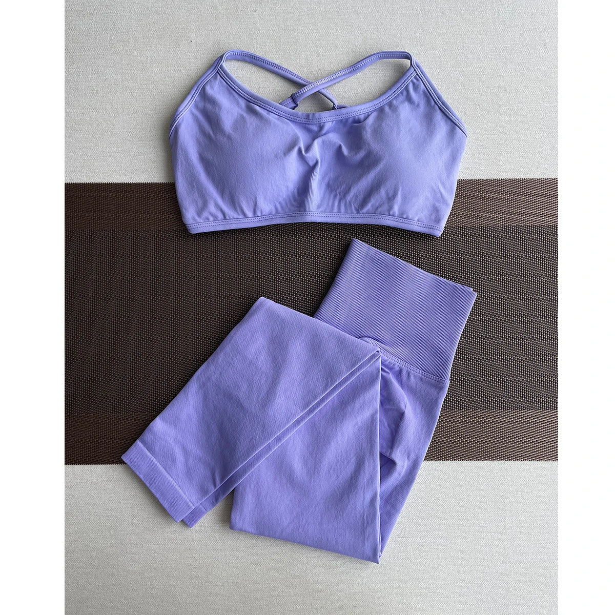 Damen Yoga Leggings Hoher Bund Nahtlos Atmungsaktiv Po Lift Gym Hose