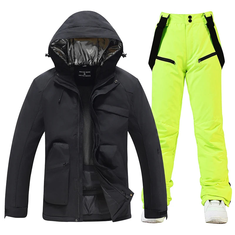 Herren Skianzug Wasserdicht Winddicht Winter