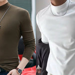 Thermo Top Herren Dünn Slim Fit Langarm Stehkragen Basisschicht