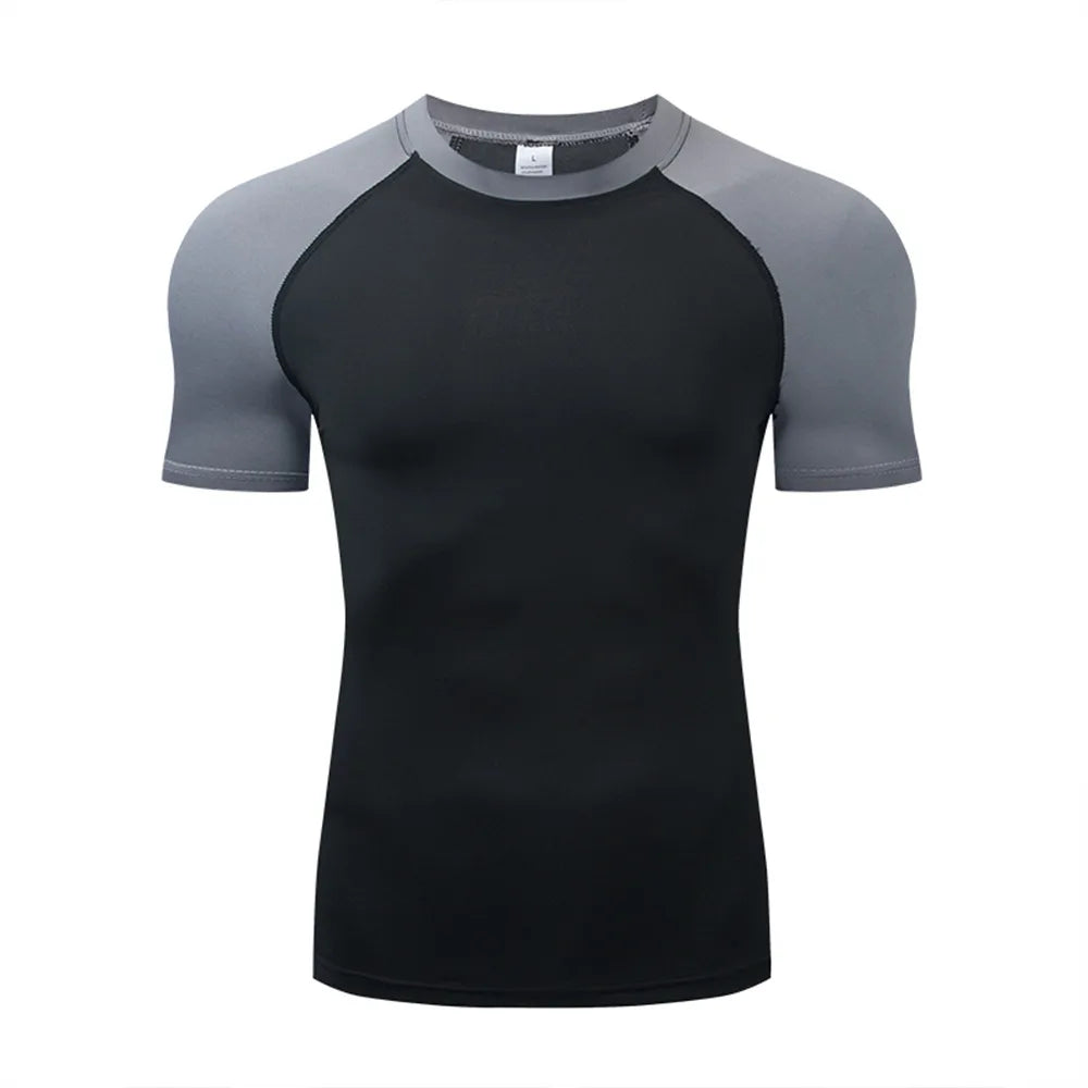 Herren Kompressions T Shirt Atmungsaktiv Schnelltrocknend Feuchtigkeitstransport