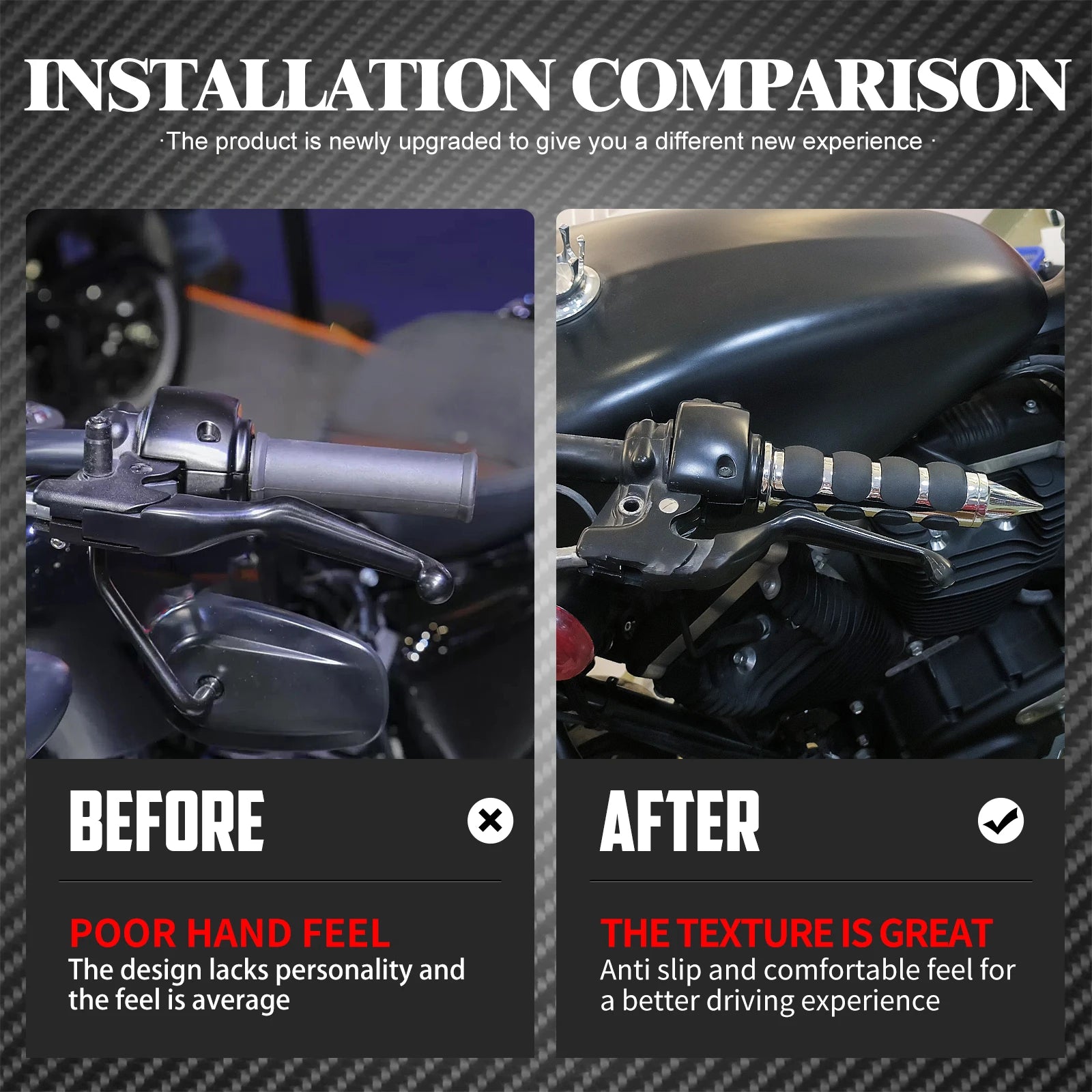 Motorrad Lenkergriffe 25mm Für Harley Cruiser Fahrer Billet Aluminium