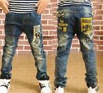 Kinder Jeans Unisex Röhrenjeans Elastischer Bund Weicher Denim Alltag