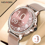 Rose Gold Smartwatch Damen Bluetooth Anruf 100+ Sportmodi Fitness NX19