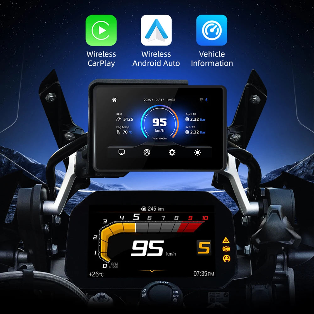 CarPlay Motorradnavigation Drahtlos Android Auto Für BMW WonderWheel