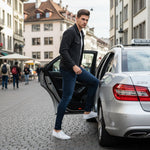 Herren Stretch Jeans Slim Fit Denim Retro Waschdesign Reissverschluss