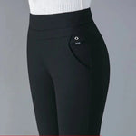 Damen Winter-Hose High Waist Warm Gefüttert Fleece – Casual Hose