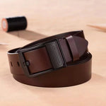Ledergürtel Herren Aus Rindsleder Mit Metall Nadel Schnalle 38mm