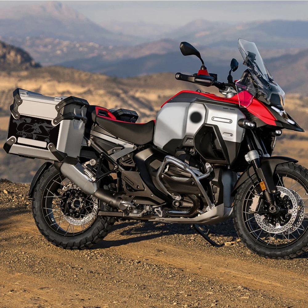 BMW R1300GS Adventure Aufkleber Schutz Gepäckkoffer Motorradfahrer