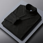 Rollkragen Langarm Einfarbiges Shirt Herren Slim Fit Stilvoll