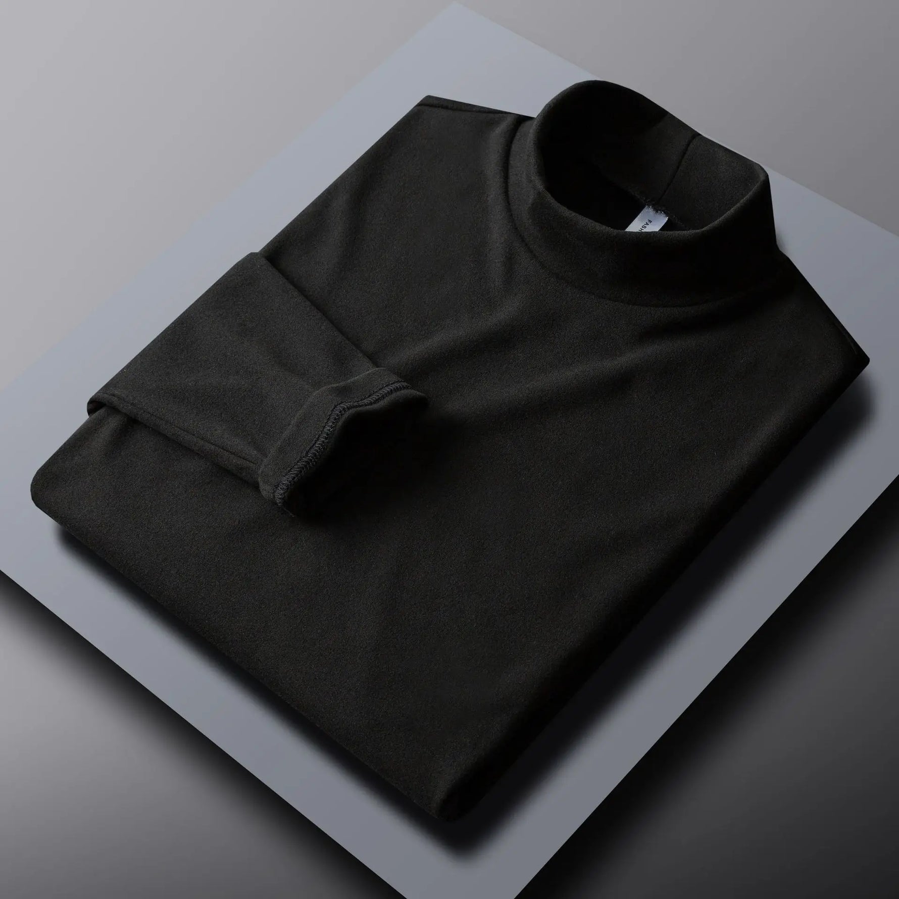 Rollkragen Langarm Einfarbiges Shirt Herren Slim Fit Stilvoll