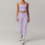 LezyanXR Damen Yogaanzug – Reissverschluss Stehkragen Hip-Lift Leggings