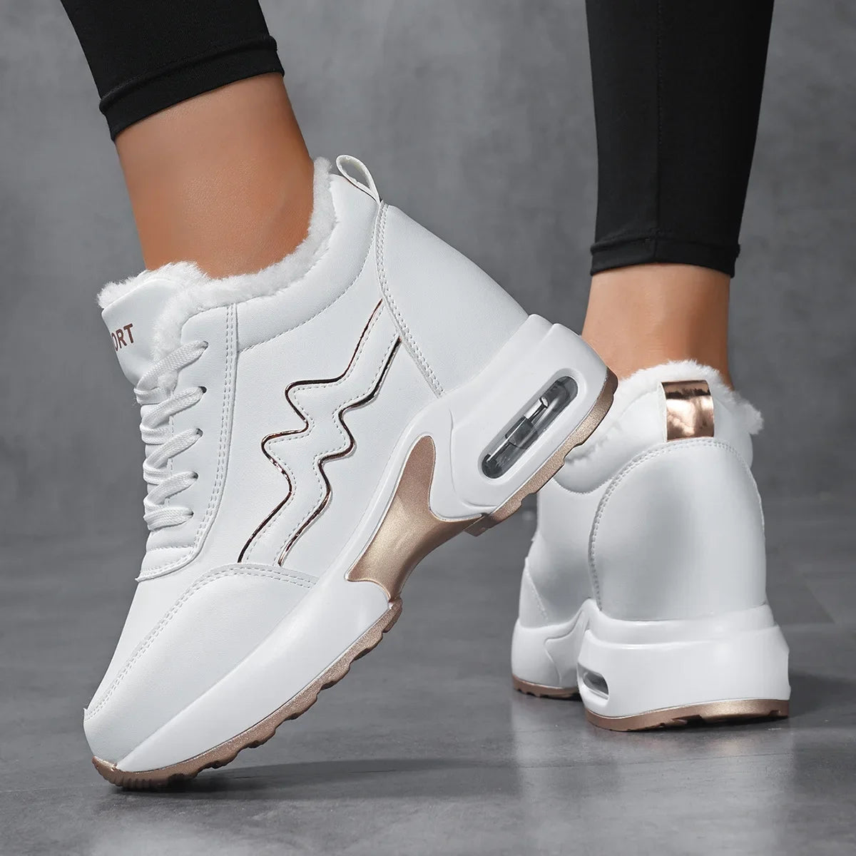 Damen Winter Sneaker – Warme Baumwollfütterung & Rutschfeste EVA-Sohle