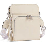 Damen-Umhängetasche · Multifunktional · Leder · Quaste · Leicht