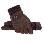 Handschuhe Herren Winter Radfahren Winddicht Warme Leder Touchscreen