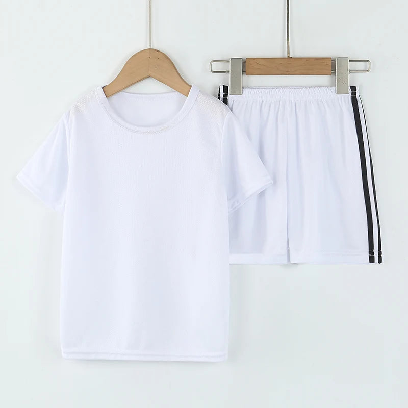 Trainingsanzug Kinder Unisex Schnelltrocknender Atmungsaktiv Kurzarm