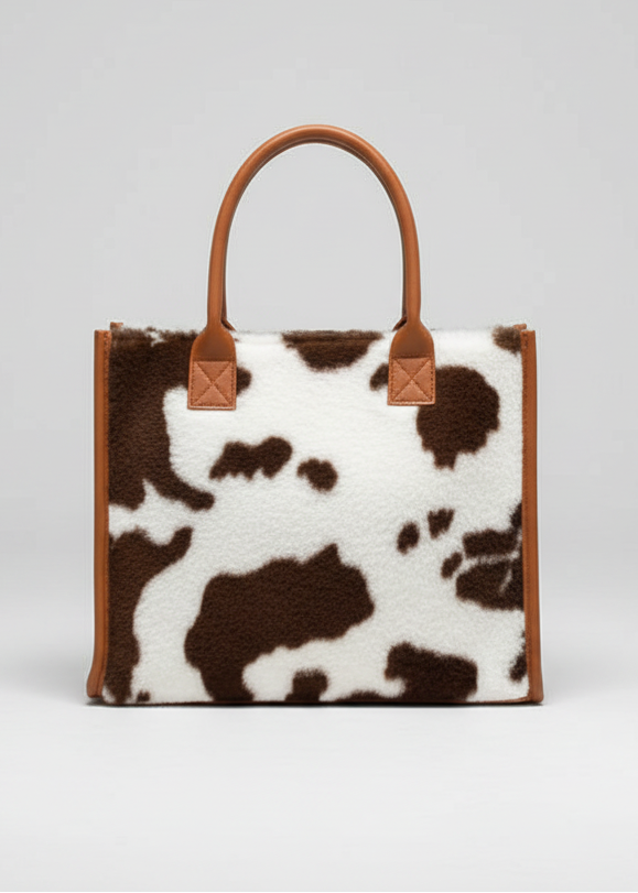 Winter-Kunstfell Designer-Shopper Damen Grosses Fassungsvermögen