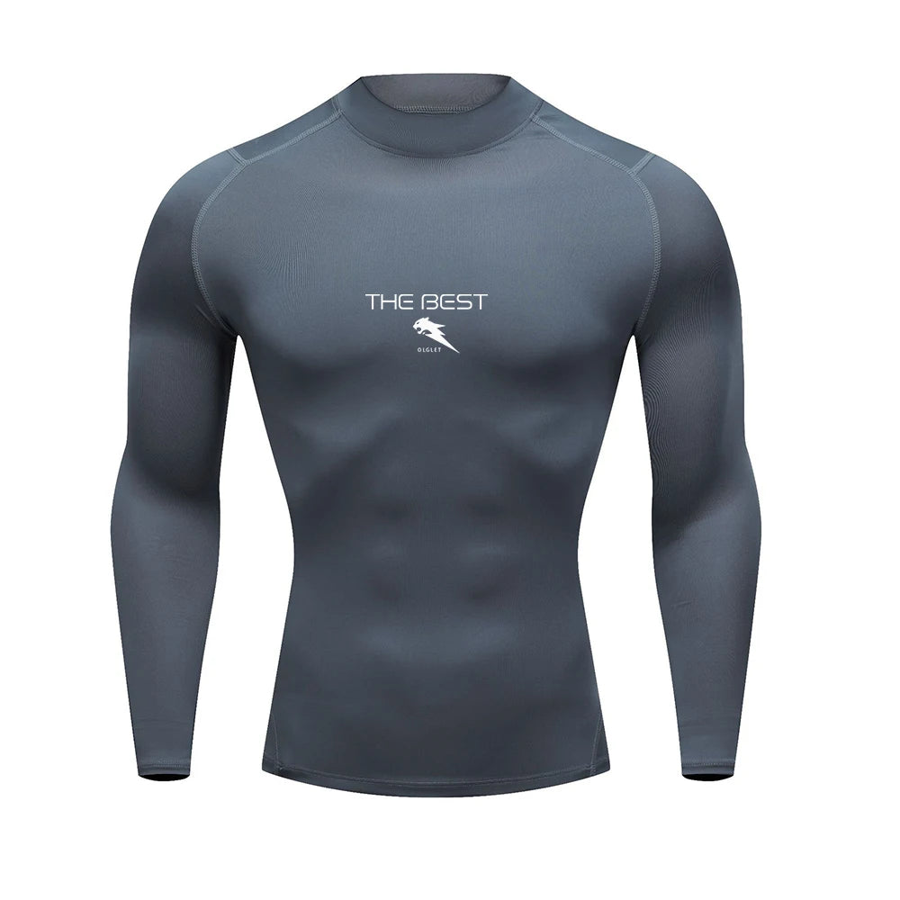 Herren Kompressionsshirt Schnell Trocknend Elastisch Für Fitness
